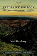 Cover: Frederick Pollock and the English Juristic Tradition - Oxford University Press
