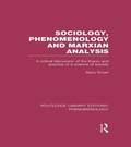 Cover: Sociology, Phenomenology and Marxian Analysis - Routledge