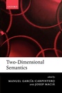 Cover: Two-Dimensional Semantics - Oxford University Press