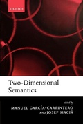 Cover: Two-Dimensional Semantics - Oxford University Press