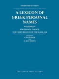 Cover: Lexicon of Greek Personal Names Volume IV - Oxford University Press