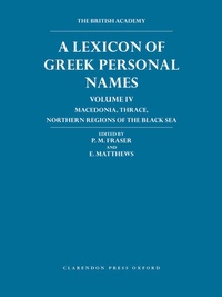 Enlarge image Cover: Lexicon of Greek Personal Names Volume IV - Oxford University Press