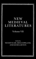 Cover: New Medieval Literatures - Oxford University Press