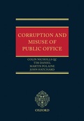 Cover: Corruption and Misuse of Public Office - Oxford University Press