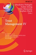 Cover: Trust Management IV - Springer