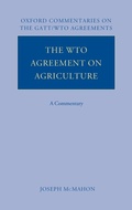Cover: The WTO Agreement on Agriculture - Oxford University Press
