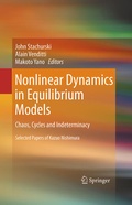 Cover: Nonlinear Dynamics in Equilibrium Models - Springer