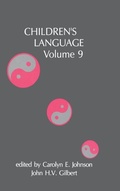 Cover: Children's Language - Psychology Press