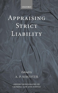 Enlarge image Cover: Appraising Strict Liability - Oxford University Press