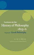 Cover: Hegel: Lectures on the History of Philosophy 1825-6 - Oxford University Press
