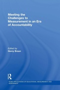 Cover: Meeting the Challenges to Measurement in an Era of Accountability - Routledge