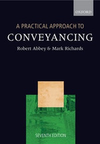Enlarge image Cover: A Practical Approach to Conveyancing - Oxford University Press