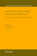 Cover: Institutions, Sustainability, and Natural Resources - Springer