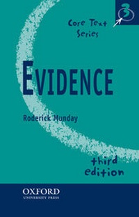 Enlarge image Cover: Evidence - Oxford University Press