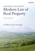 Cover: Cheshire and Burn's Modern Law of Real Property - Oxford University Press