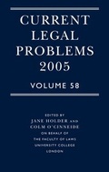Cover: Current Legal Problems: Vol. 58 - Oxford University Press
