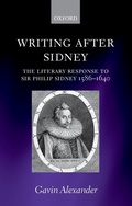 Cover: Writing after Sidney - Oxford University Press