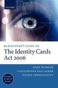 Cover: Blackstone's Guide to the Identity Cards Act 2006 - Oxford University Press