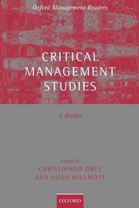 Enlarge image Cover: Critical Management Studies - Oxford University Press