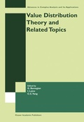 Cover: Value Distribution Theory and Related Topics - Springer