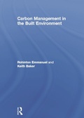 Cover: Carbon Management in the Built Environment - Routledge