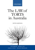 Cover: The Law of Torts In Australia - OUP Australia and New Zealand