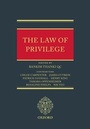 Cover: The Law of Privilege - Oxford University Press
