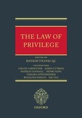 Cover: The Law of Privilege - Oxford University Press