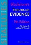 Cover: Blackstone's Statutes on Evidence - Oxford University Press