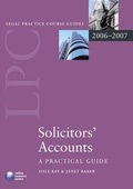 Cover: Solicitors' Accounts 2006-2007 - Oxford University Press