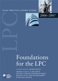 Cover: Foundations for the LPC 2006-2007 - Oxford University Press