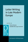 Cover: Letter Writing in Late Modern Europe - John Benjamins Publishing Co