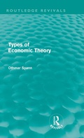 Cover: Types of Economic Theory - Routledge