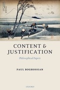 Cover: Content and Justification - Oxford University Press