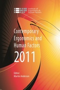 Cover: Contemporary Ergonomics and Human Factors 2011 - CRC Press