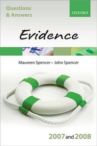 Enlarge image Cover: Evidence 2007-2008 - Oxford University Press