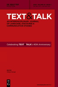 Abbildung von: Text & Talk - De Gruyter Mouton