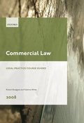 Cover: Commercial Law 2008 - Oxford University Press