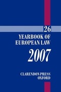 Cover: Yearbook of European Law 2007 - Oxford University Press