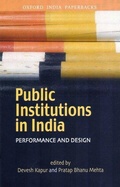 Cover: Public Institutions in India - OUP India