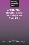Cover: Language Planning and Policy in Africa, Vol 1 - Multilingual Matters