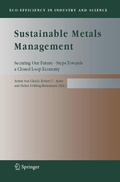 Cover: Sustainable Metals Management - Springer