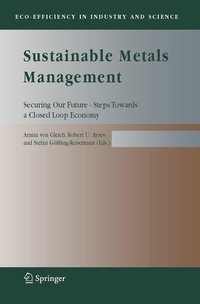 Enlarge image Cover: Sustainable Metals Management - Springer