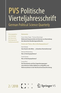 Abbildung von: Politische Vierteljahresschrift - Springer
