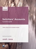 Cover: Solicitors' Accounts 2008-2009 - Oxford University Press