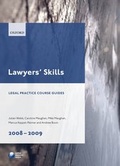 Cover: Lawyers' Skills 2008-2009 - Oxford University Press
