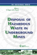 Cover: Disposal of Hazardous Waste in Underground Mines - WIT Press