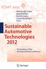Cover: Sustainable Automotive Technologies 2012 - Springer