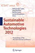 Cover: Sustainable Automotive Technologies 2012 - Springer