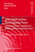 Cover: Generalized Continua and Dislocation Theory - Springer